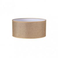 Pantalla Cilindrica Jin E27 Marron 40Dx40dx21h Cm  Tejido Saco-yute