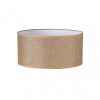 Pantalla Cilindrica Jin E27 Marron 45Dx45dx22h Cm  Tejido Saco-yute