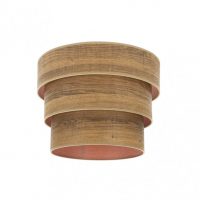 Pantalla Colgante Triple Smile E27 Madera Oscura 40dx20dx26h