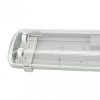 Pantalla Estanca 60cm Lines  Para Led 2xt8 Ip54 Gris/transparente 67x11,7x6 Cm