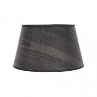 Pantalla Salma E27 Madera Negra 40dx30dx25h Conica  Abierta