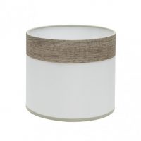 Pantalla Sobremesa Cloe E14 Blanca/madera-gris 17dx17dx14h
