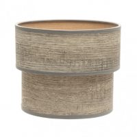 Pantalla Sobremesa Doble Smile E14 Madera Gris 18dx16dx16h