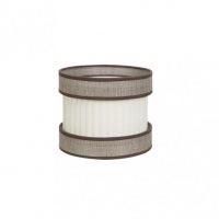 Pantalla Sobremesa Peq. Home E14 Marron-beis 18dx18dx18h