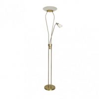 Pie De Salon Wolf 18+5w 4000k 1800/500lm Cuero C/lector  Y Reg.Intensidad 178x31,5x31,5 Cm