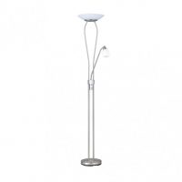 Pie De Salon Wolf 18+5w 4000k 1800/500lm Niquel C/lector  Y Reg.Intensidad 178x31,5x31,5 Cm