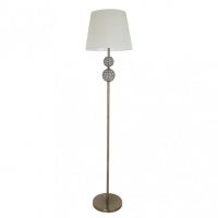 Pie Salon Bogota 1xe27 Cuero Pantalla Beis 160x38x38 Cm