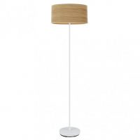 Pie Salon Jerte 1xe27  Blanco/madera Clara 165x40x40 Cm