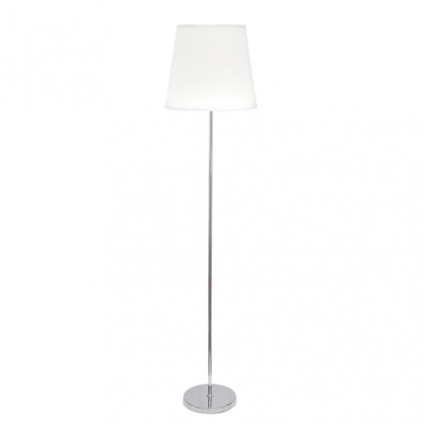 Pie Salon Maldivas 1xe27 Cromo/blanco 175x40x40 Cm