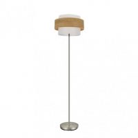 Pie Salon Myriam 1xe27 Niquel/Madera Clara