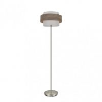 Pie Salon Myriam 1xe27 Niquel/Madera Gris