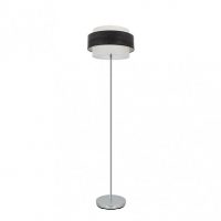 Pie Salon Myriam 1xe27 Cromo/Madera Negra