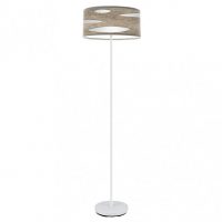 Pie Salon Odra 1xe27 Blanco/madera Gris 165x40x40 Cm