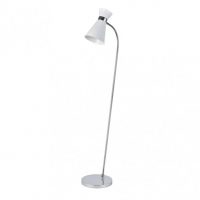 Pie Salon Petra 1xe27 Blanco/cromo 139x39x25 Cm Orientable