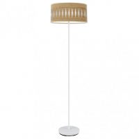 Pie Salon Piron 1xe27 Blanco/madera Clara 165x40x40 Cm