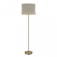 Pie Salon Vera 1xe27 Cuero/beis 163x40x40 Cm