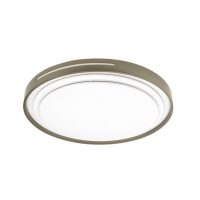 Plafon Argus 60w 3000-4000-6500k Blanco/Cuero 5880lm 8x49x49cm C/remoto Y Reg.intensidad