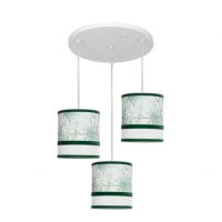 Plafon Caledonia 3xe27 Blanco/verde Regx40x40cm