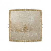 Plafon Cuadrado Tenor 2xe27 Ambar Mosaico 9x30x30 Cm