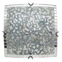 Plafon Cuadrado Tenor 3xe27 Cromo Mosaico 10x40x40 Cm