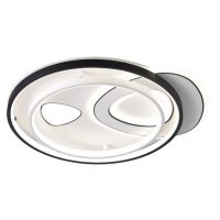 Plafon Evora Triang Negro/blanco 160w 3000-4000-6000k  7x45x52cm 13600lm C/remoto