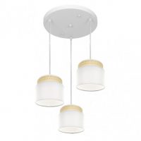 Plafon Kandy 3xe27 Natural/blanco Regx39x39 Cm