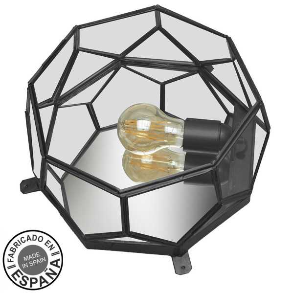 Plafon Lente 1xe27 Negro 13x25x25 Cm