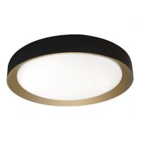 Plafon Lucy 60w 3000-4200-6500k Negro/oro 7,5x50x5 0cm 5400lm C/remoto