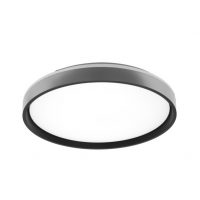 Plafon Morgan 60w 3000-4200-6500k Plata/negro  7,5x50x50cm 5400lm C/remoto y Reg.intensidad