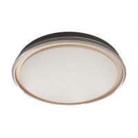 Plafon Picola 60w 3000-4200-6500k Negro/oro 7x50x50cm 5400lm C/remoto