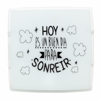 Plafón Sonrisa 2xe27 Blanco 30x30