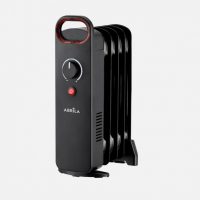 Radiador Aceite Lapacho 500w Negro Termost.reg 5 Elementos Proteccion  Seg.asa 38x24x14cm