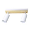 Regleta Waikato 2xgu10 Blanco/madera Orientable 16,5x26x5,5cm - Imagen 2