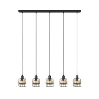 Regleta Zenda 5xe14 Forja/ratan Regx94x10 Cm