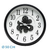 Reloj De Pared Berrocal Negro/blanco 50x50x6cm Engranajes Con Movimiento - Imagen 2