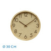 Reloj De Pared Grenoble Haya/rafia Natural 30x30x4cm Mov. Continuo - Imagen 2