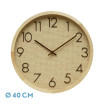 Reloj De Pared Grenoble Haya/rafia Natural 40x40x4,5cm Mov Continuo - Imagen 2