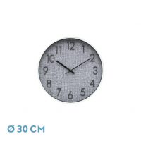 Reloj De Pared Higueron Blanco/gris 30x30x4 Cm Movimiento Continuo