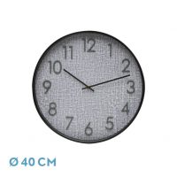 Reloj De Pared Higueron Negro/gris 40x40x4 Cm Movimiento Continuo