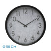 Reloj De Pared Higueron Negro/gris 50x50x5 Cm Movimiento Continuo - Imagen 2