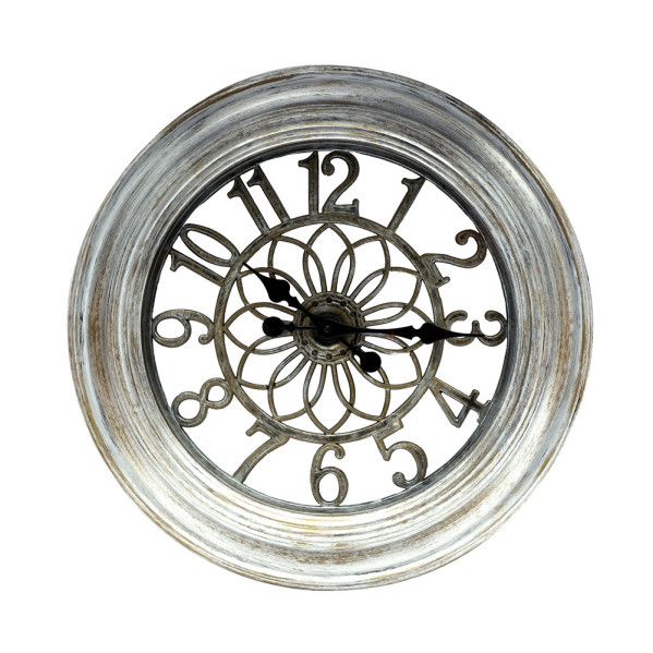 Reloj De Pared Kumico Plata 58d Agujas Retro Industrial Gran Tamaño