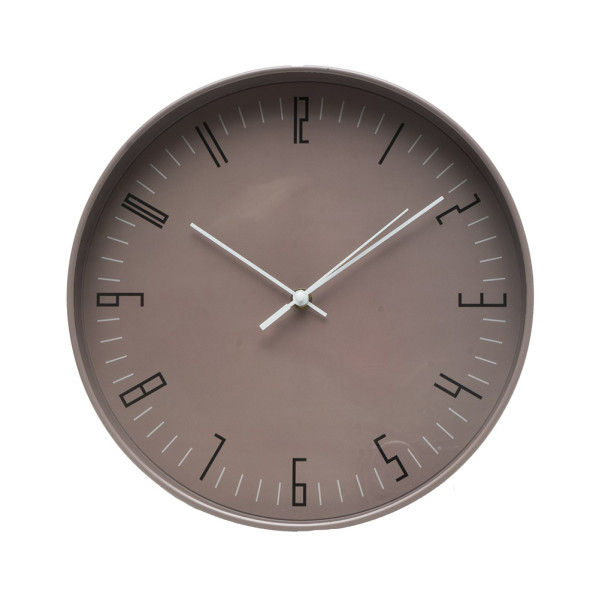 Reloj De Pared Lemur Marron 30d Mov.continuo