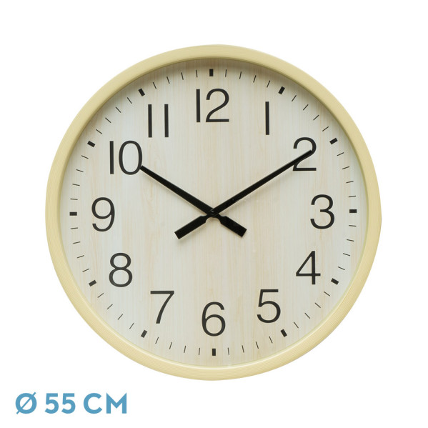 Reloj De Pared Manilva Haya 55x55x4 Cm Movimiento Continuo