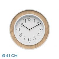 Reloj De Pared Ojen Haya/blanco 41x41x5 Cm Movimiento Continuo