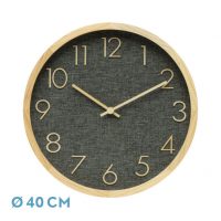 Reloj De Pared Rosellon Haya/gris 40x40x4,5cm Mov Continuo
