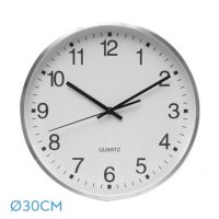 Reloj De Pared Team Aluminio-blanco 30d Movimiento Continuo
