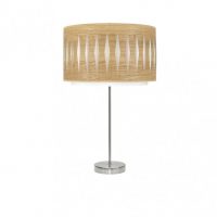 Sobremesa Alto Alexandra 1xe27 Niquel/madera Clara 61x30x30 Cm