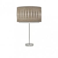 Sobremesa Alto Alexandra 1xe27 Niquel/madera Gris 61x30x30 Cm