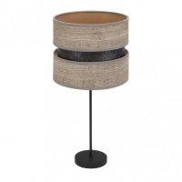 Sobremesa Alto Colet 1xe27 Negro/madera Gris 61x30x30 Cm