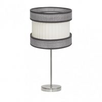 Sobremesa Alto Home 1xe27 Niquel/gris-beis 61x30x30 Cm